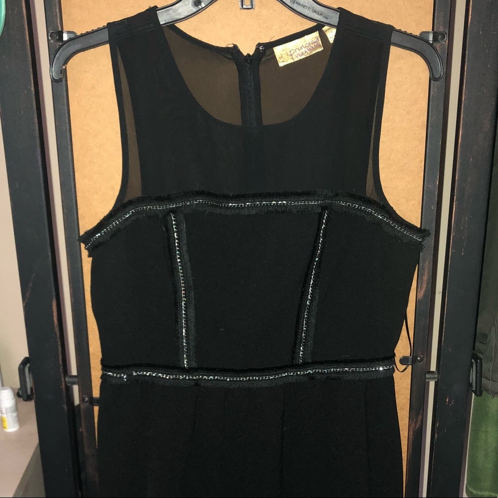 Black dress with gorgeous detailing.